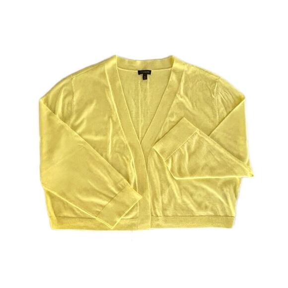 Talbots Women's Yellow Classic Dress Shrug Knit Bolero Sweater Jacket Size XL - Picture 5 of 7